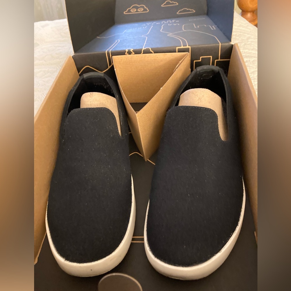 Allbirds Wool Loungers True Black (Cream) 12M In Box